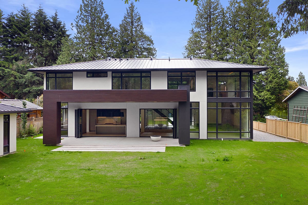 Contemporary Modern Rear Elevation of Plan 100145