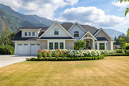 Country Craftsman Farmhouse New American Style Traditional Elevation of Plan 100164