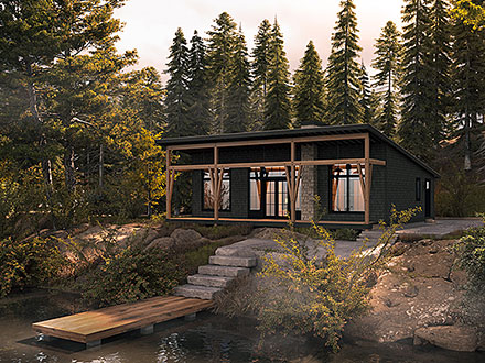 Cottage Modern Elevation of Plan 100194