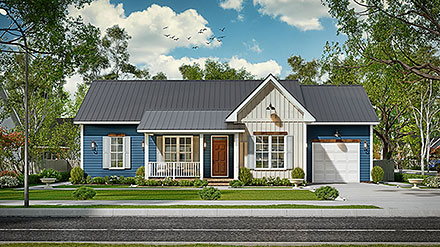 Bungalow Ranch Traditional Elevation of Plan 100216