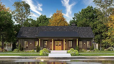 Cottage Country Ranch Traditional Elevation of Plan 100225
