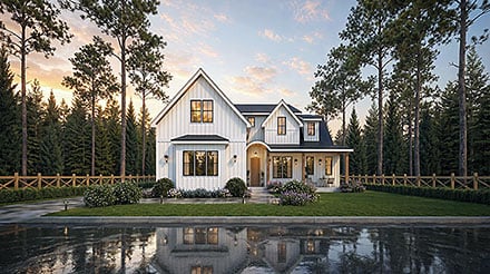Contemporary Country Farmhouse New American Elevation of Plan 100238