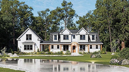 Contemporary Farmhouse New American Elevation of Plan 100253
