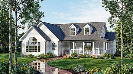 Contemporary Farmhouse Traditional Elevation of Plan 100260