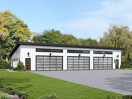 Contemporary Modern Elevation of Plan 100332