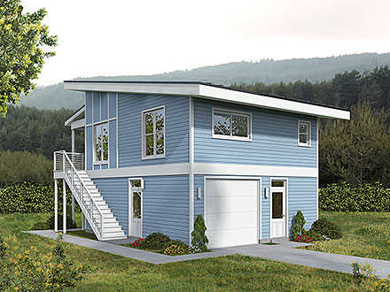 Contemporary Modern Elevation of Plan 100339