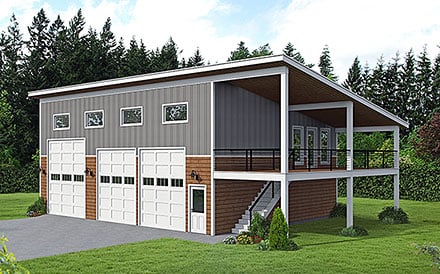 Modern Elevation of Plan 100388