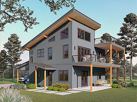 Contemporary Modern Elevation of Plan 100390