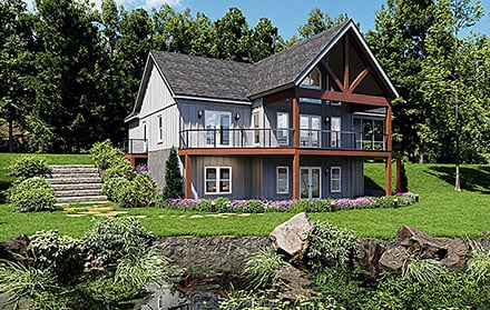 Craftsman New American Elevation of Plan 100397