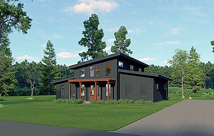 Barndominium Contemporary Elevation of Plan 100399