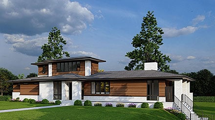 Contemporary Mediterranean Elevation of Plan 100422