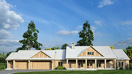 Country Farmhouse Elevation of Plan 100426