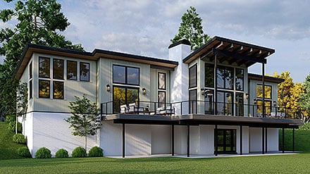 Contemporary Modern Elevation of Plan 100436