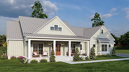 Country Farmhouse Traditional Elevation of Plan 100439