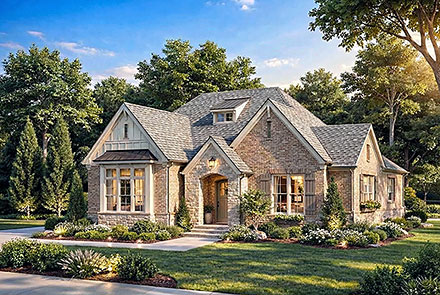 Bungalow Cottage Elevation of Plan 100457