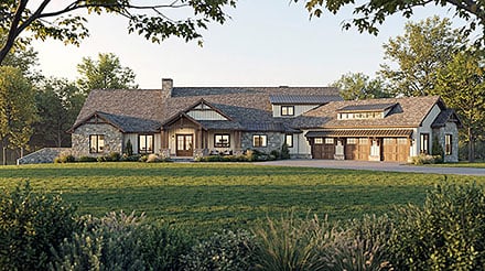 Craftsman New American Elevation of Plan 100471