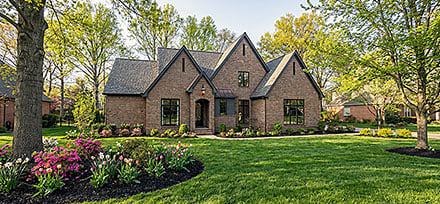European French Country Traditional Elevation of Plan 100485