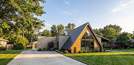 A-Frame Contemporary Modern Elevation of Plan 100491