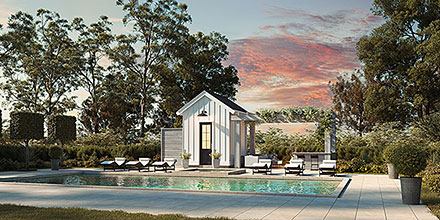Cottage Country Farmhouse Traditional Elevation of Plan 100507