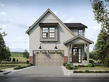 Contemporary Farmhouse Traditional Elevation of Plan 100515
