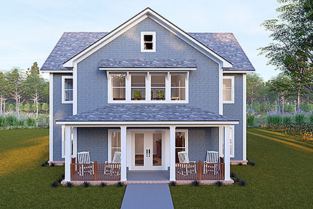 Cottage Country Farmhouse Traditional Elevation of Plan 100628