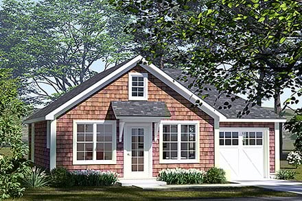 Cottage Craftsman Traditional Elevation of Plan 100640