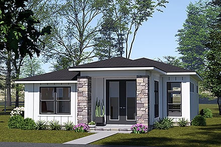 Contemporary Modern Elevation of Plan 100643