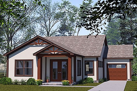 Cottage Elevation of Plan 100645