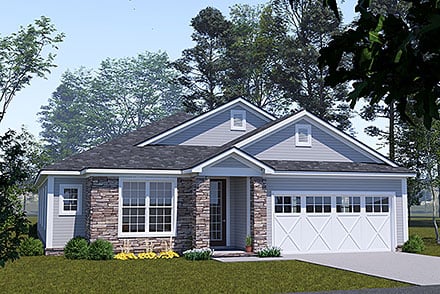 Cottage Traditional Elevation of Plan 100648