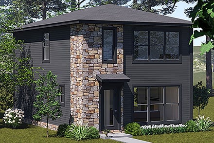 Contemporary Modern Elevation of Plan 100649