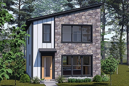 Contemporary Modern Elevation of Plan 100651