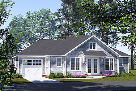 Cottage Craftsman Elevation of Plan 100663