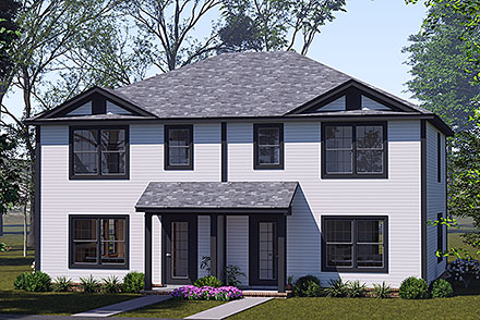 New American Traditional Elevation of Plan 100664