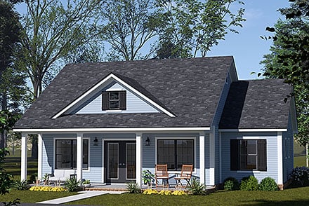 Cottage Craftsman Traditional Elevation of Plan 100667