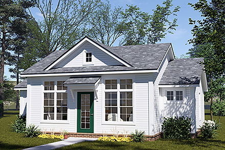 Cottage Country Craftsman Elevation of Plan 100668