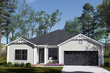 Cottage Country Craftsman Traditional Elevation of Plan 100669