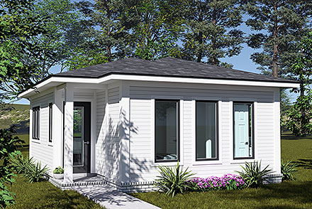 Contemporary Modern Elevation of Plan 100670