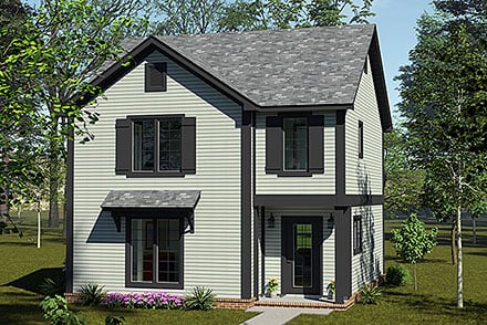 Cottage Craftsman Traditional Elevation of Plan 100673