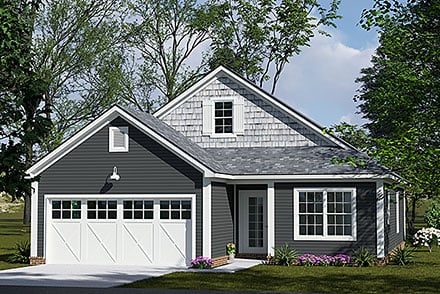 Cottage Craftsman Traditional Elevation of Plan 100674