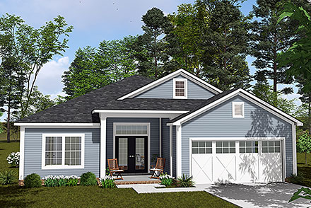 Cottage Craftsman Traditional Elevation of Plan 100678