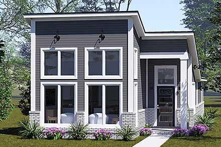 Contemporary Modern Elevation of Plan 100694