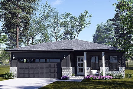 Contemporary Modern Elevation of Plan 100698