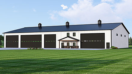 Barndominium Elevation of Plan 100718