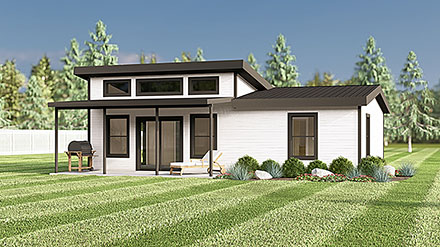 Contemporary Cottage Elevation of Plan 100726