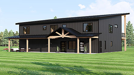 Coastal Contemporary Modern Elevation of Plan 100743