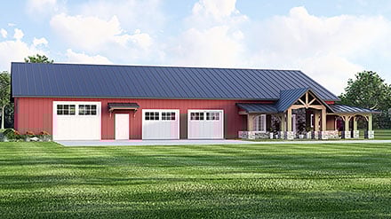 Barndominium Elevation of Plan 100750
