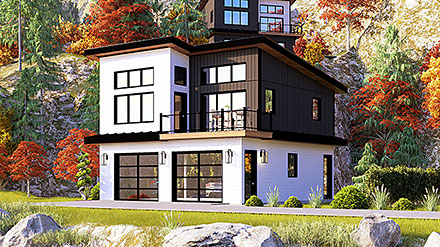 Contemporary Modern Elevation of Plan 100778