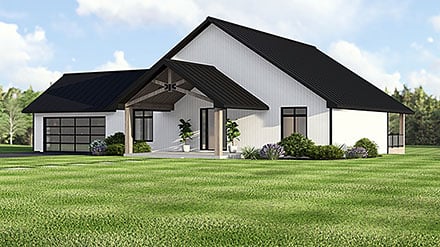 Coastal Contemporary Modern New American Style Elevation of Plan 100783