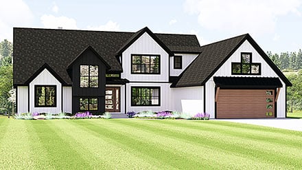 Contemporary Modern New American Elevation of Plan 100797