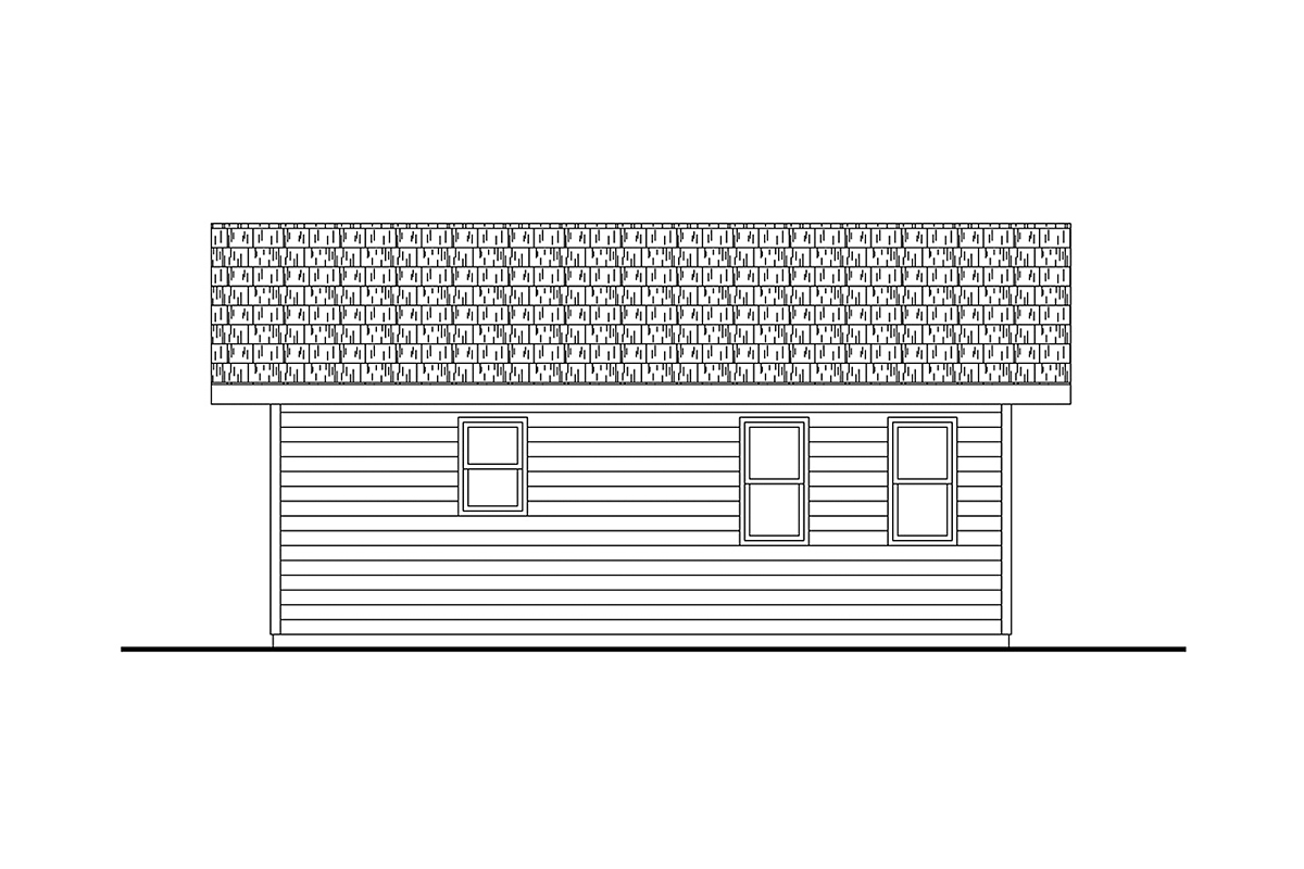 Contemporary Modern Rear Elevation of Plan 100809